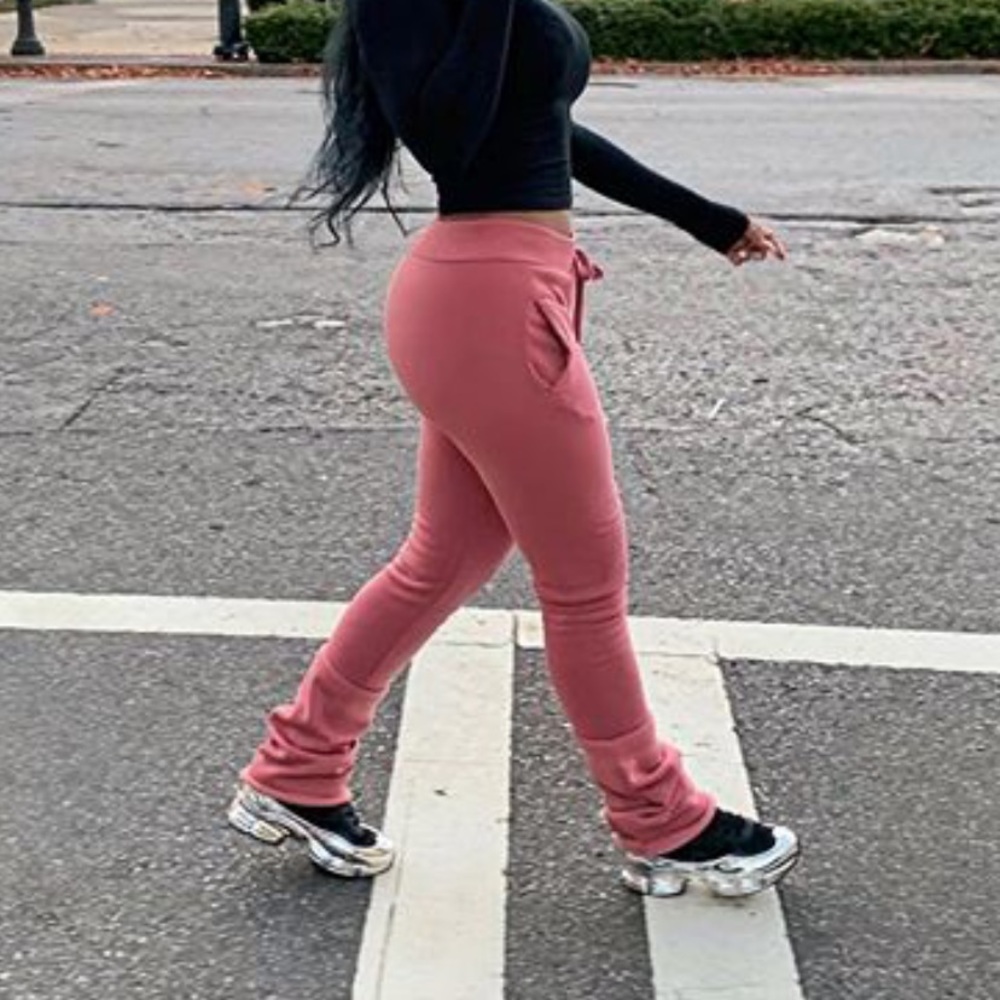 Stacked extended sweatpants